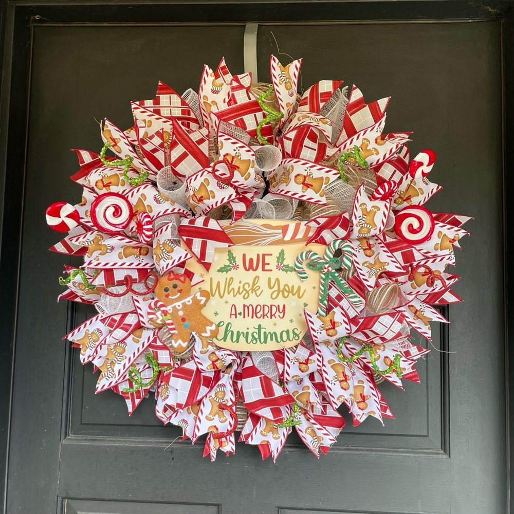Christmas Gingerbread Man Themed Wreath